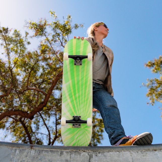 Grunge Burst grn yllo Skateboard (Outdoor 1)