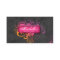 Grunge Business Card Flower Salon Spa Gray Pink