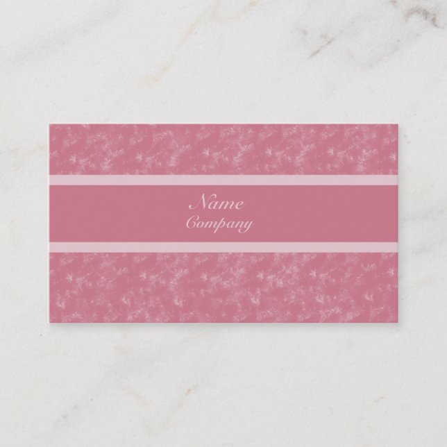Grunge Business Card, Light Pink Card (Front)