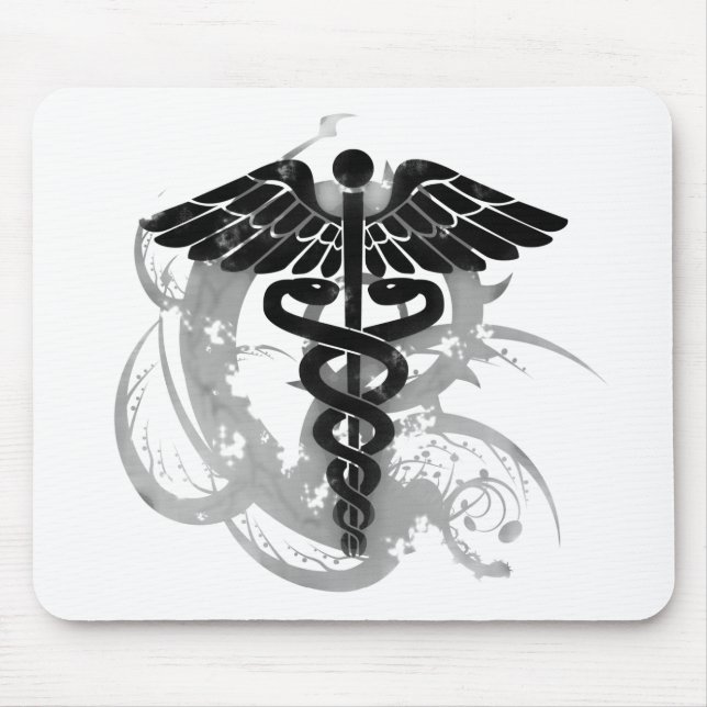 Grunge caduceus mouse pad (Front)