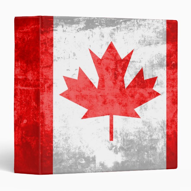 Grunge Canada Flag Binder (Front/Spine)