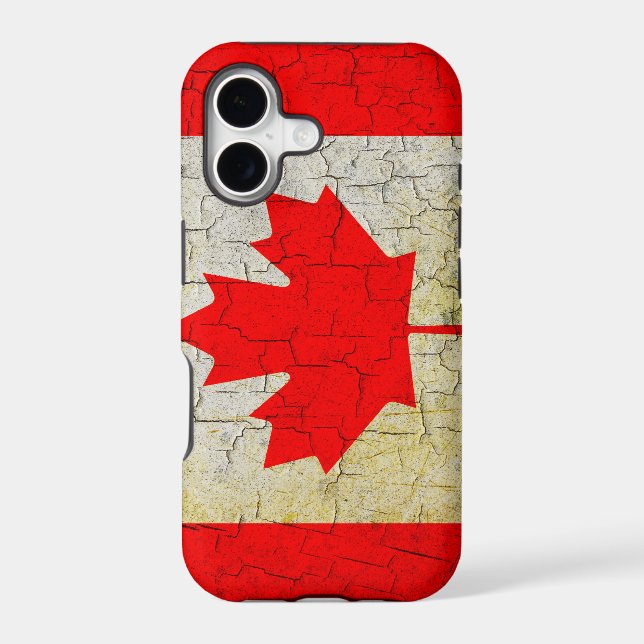 Grunge Canada flag Iphone Case (Back)