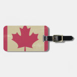grunge canadian flag luggage tag