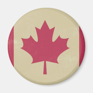 grunge canadian flag magnet