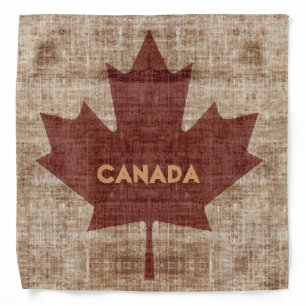 Grunge Canadian flag maple leaf Bandana