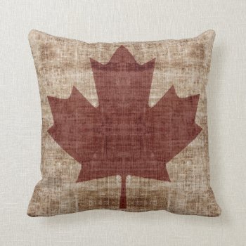 Grunge Canadian Flag Pillow by hutsul at Zazzle