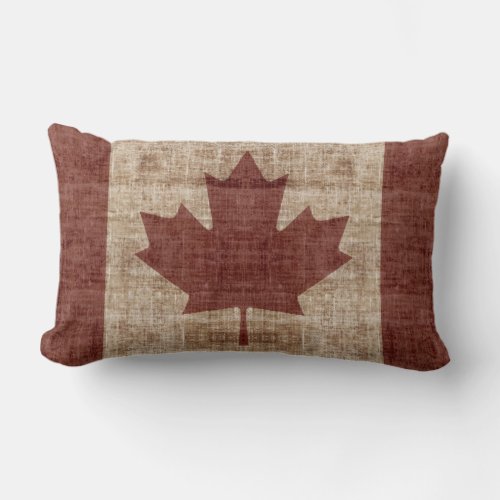 Grunge canadian flag pillow