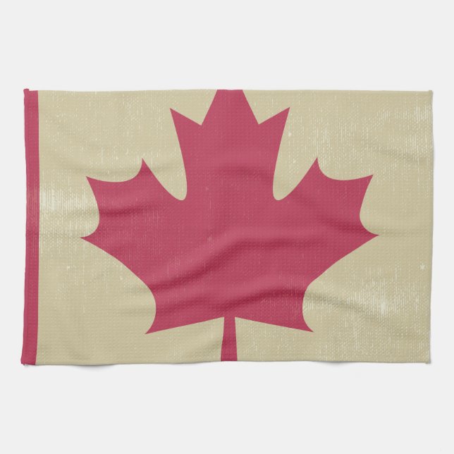 grunge canadian flag towel (Horizontal)