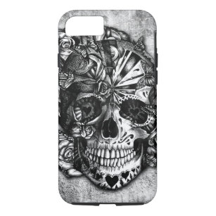 Real Wood Wooden Sugar Skull Mexican Skull Carved Cover Case For iPhone 5 5S SE 6 6S 7 8 Plus X XS XR Max 11 12 Max Pro