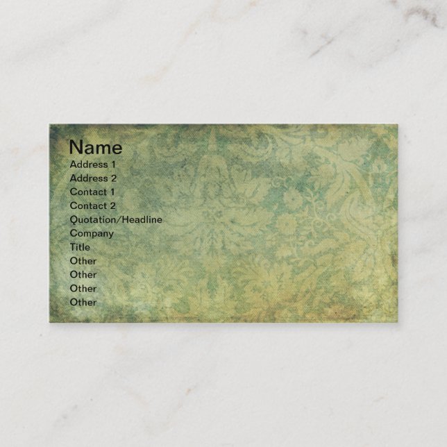 Grunge Canvas Wallpaper Business Card (Front)