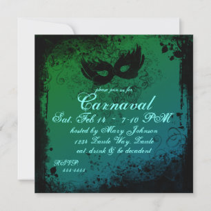 Grunge Carnaval Invitation