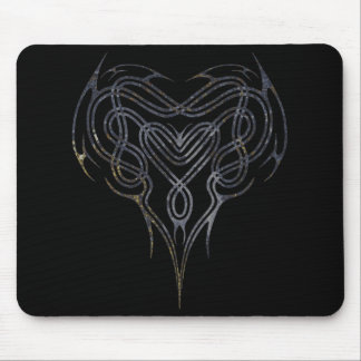 Grunge Celtic Heart Knot Mouse Pad