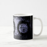 Grunge Chanukah Menorah Coffee Mug<br><div class="desc">Grunge design featuring menorah and a Star of David. Some digital paintbrushes used in this work provided courtesy of Obsidian Dawn: www.obsidiandawn.com.</div>