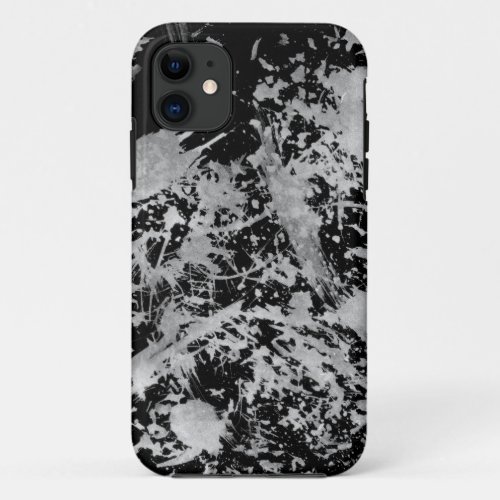 Grunge Chaos Black and White Paint iPhone 5 Case