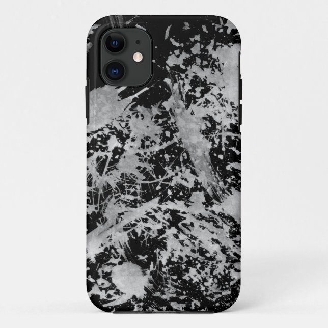 Grunge Chaos™ Black and White Paint iPhone 5 Case (Back)