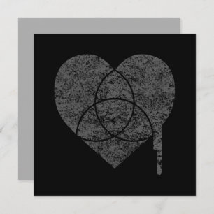 grunge chart heart invitation