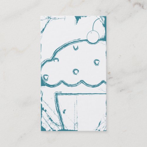 grunge cherry cupcake business cards