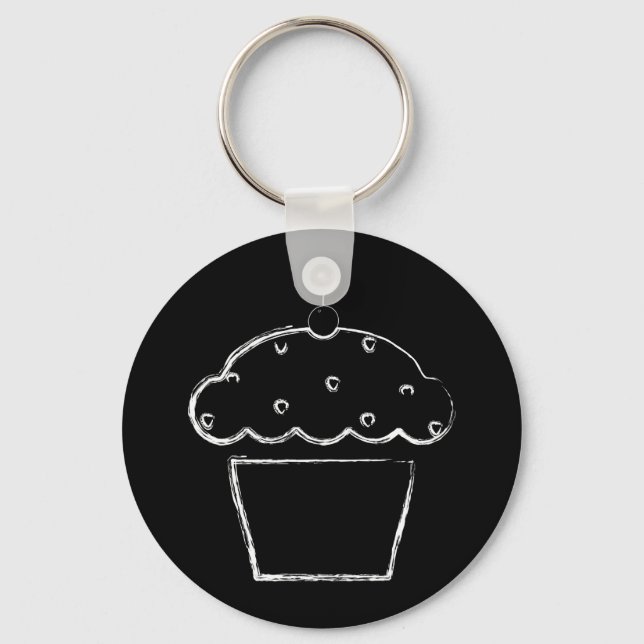 grunge cherry cupcake keychain (Front)