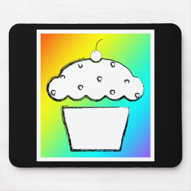 grunge cherry cupcake mouse pad (Front)