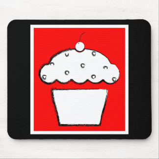 grunge cherry cupcake mouse pad