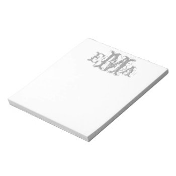 Grunge Chic Personalized Monogram Notepad by Joyful_Expressions at Zazzle