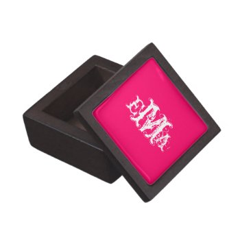 Grunge Chic Personalized Monogram Premium Gift Box by Joyful_Expressions at Zazzle