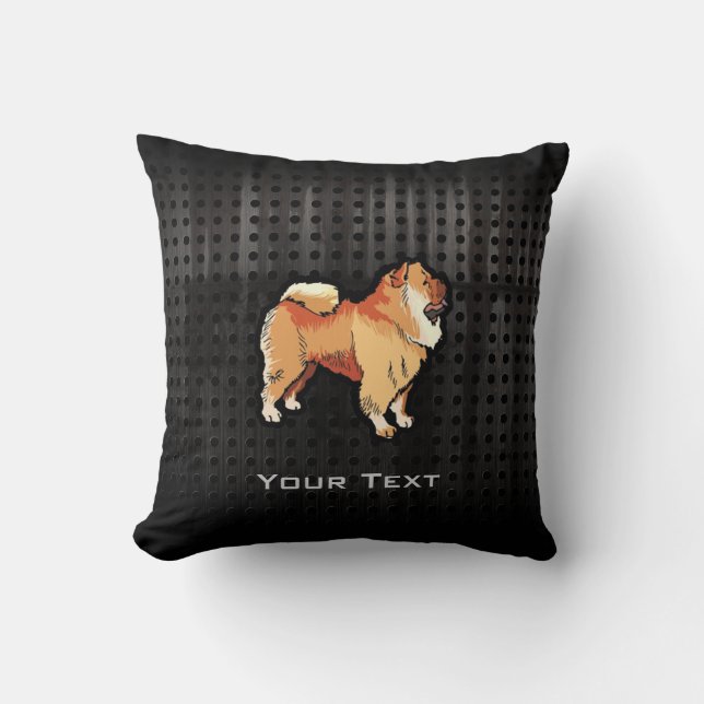 Grunge Chow Chow Throw Pillow (Front)