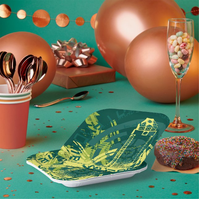 Grunge City Graphic Paper Plates (Creator Uploaded)