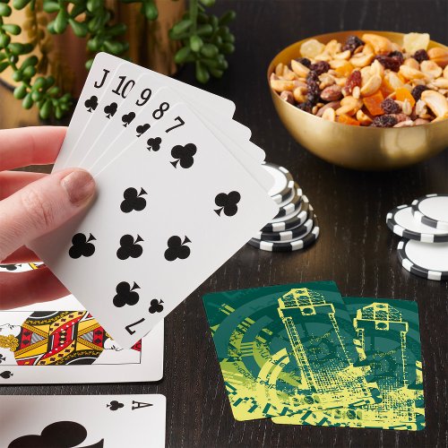 Grunge City Graphic Playing Cards