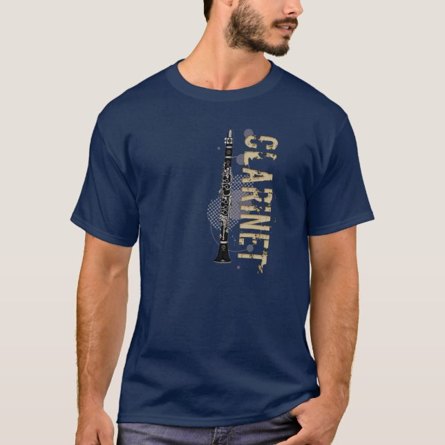 Grunge Clarinet T-Shirt (Front)