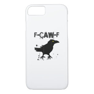 Grunge Coffee F-Caw-F Crow Adult Humor Graphic Tee iPhone 8/7 Case