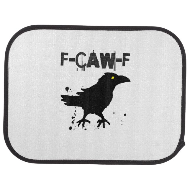 Grunge Coffee F Caw F Crow Humor Creative Style Car Floor Mat (Rear)