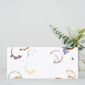 Grunge Coffstain Rack Card Template (Standing Front)