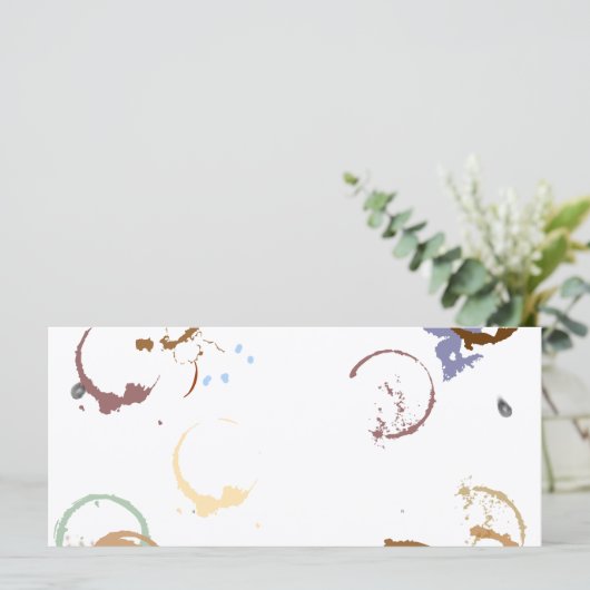 Grunge Coffstain Rack Card Template (Standing Front)