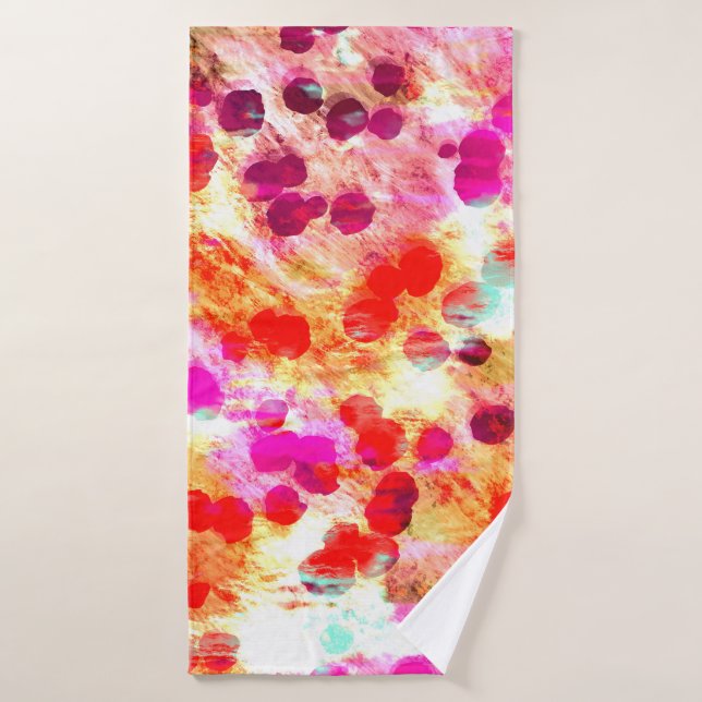 Grunge color dot texture background bath towel (Bath Towel)