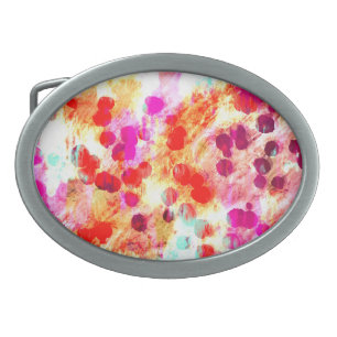 Grunge color dot texture background belt buckle