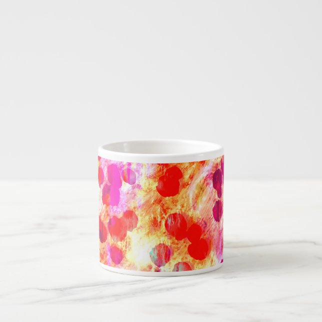 Grunge color dot texture background espresso cup (Front)
