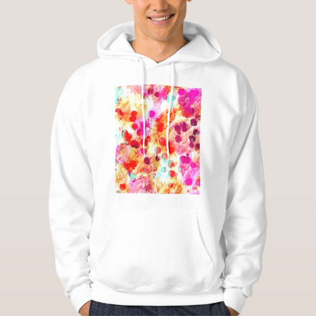 Grunge color dot texture background hoodie (Front)