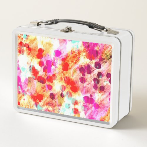 Grunge color dot texture background metal lunch box