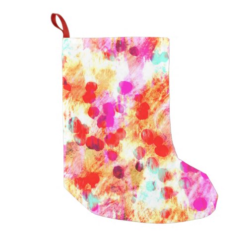 Grunge color dot texture background small christmas stocking