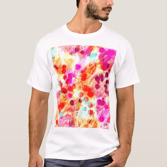 Grunge color dot texture background T-Shirt (Front)