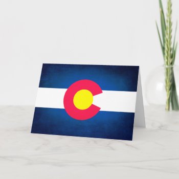 Grunge Colorado Flag Greeting Card by ColoradoCreativity at Zazzle