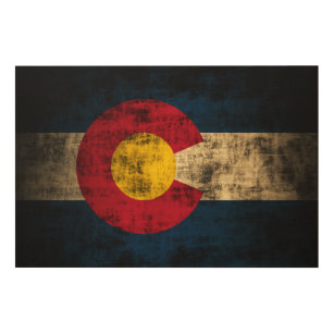 Colorado Flag Wood Wall Art Zazzle