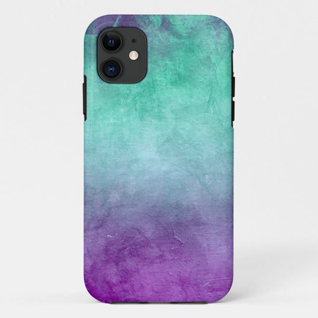 Grunge Colors - Teal & Purple Case-Mate iPhone Case (Back)