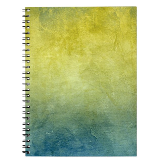 Grunge Colors - Yellow & Blue Notebook (Front)