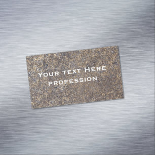 Grunge concrete texture business card magnet