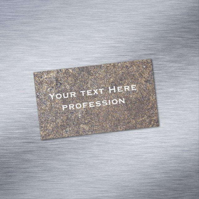 Grunge concrete texture business card magnet (In Situ)