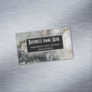 Grunge concrete texture business card magnet