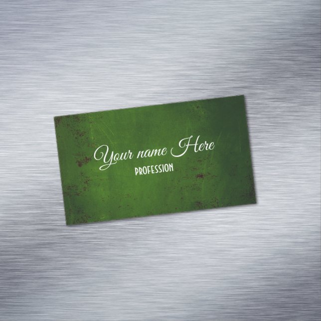 Grunge concrete texture business card magnet (In Situ)