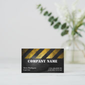 Grunge Construction Business Card (Standing Front)